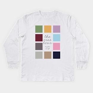 Taylor Swift The Eras Tour Color block Albums Kids Long Sleeve T-Shirt